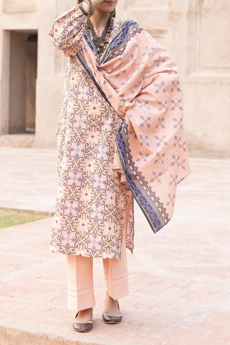 Unstitched Printed Lawn 3 Piece