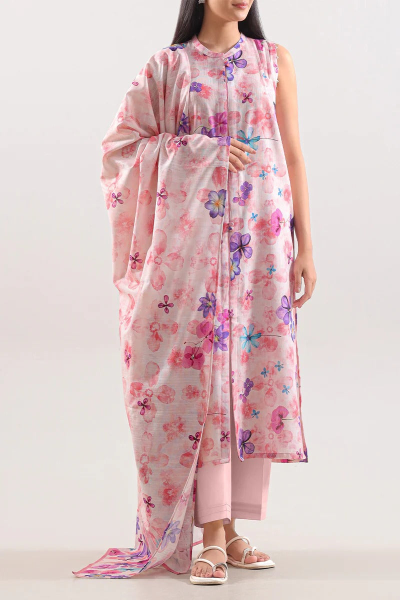 Unstitched Printed Lawn 3 Piece