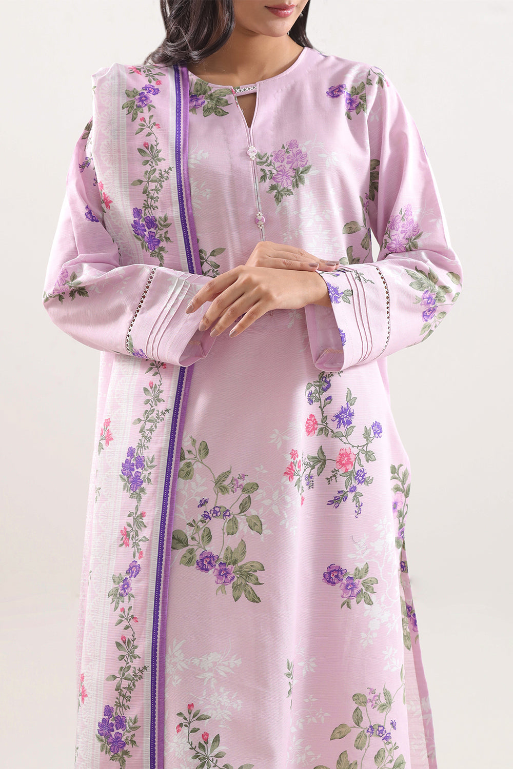 Unstitched Printed Lawn 3 Piece