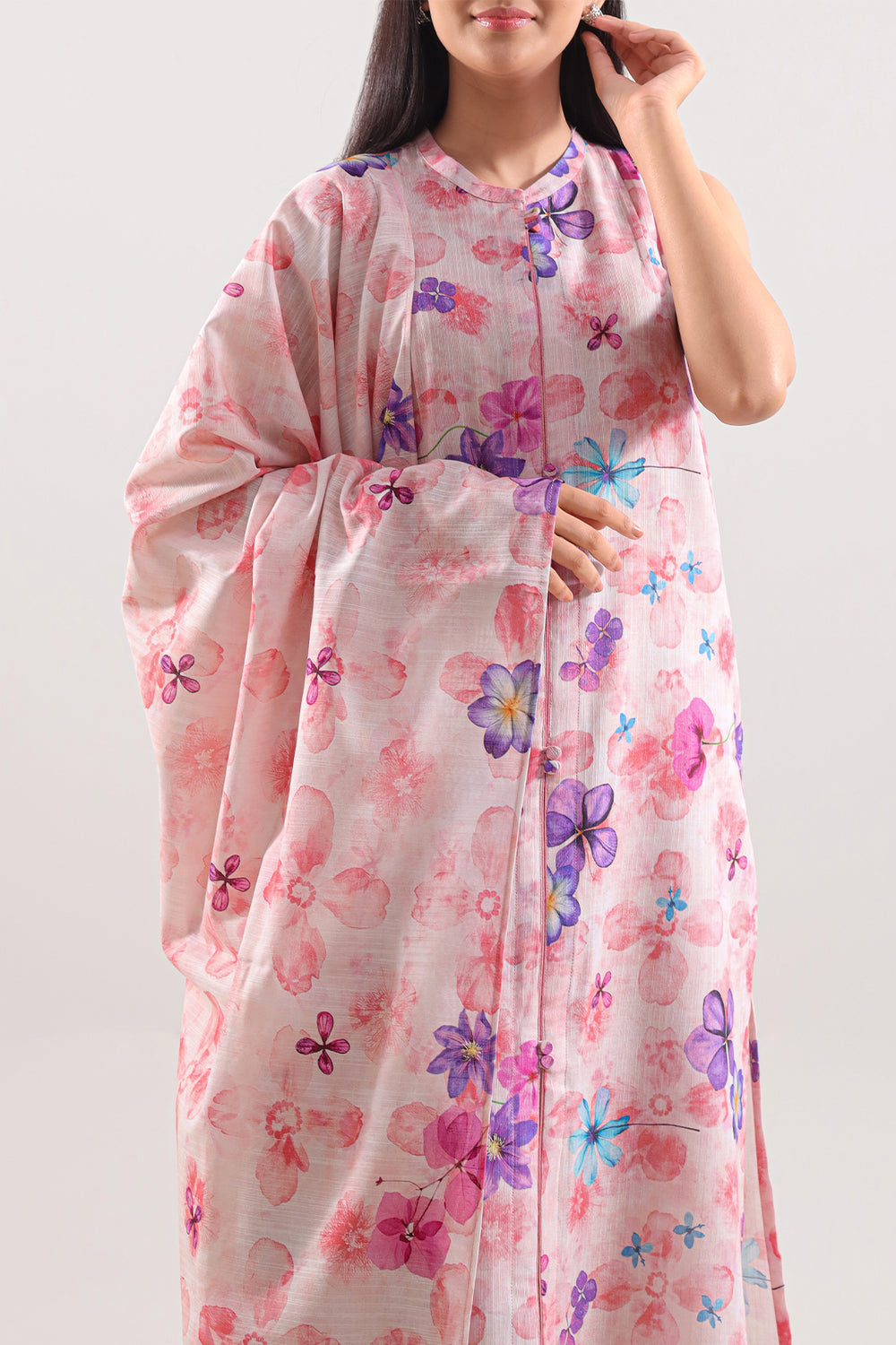 Unstitched Printed Lawn 3 Piece