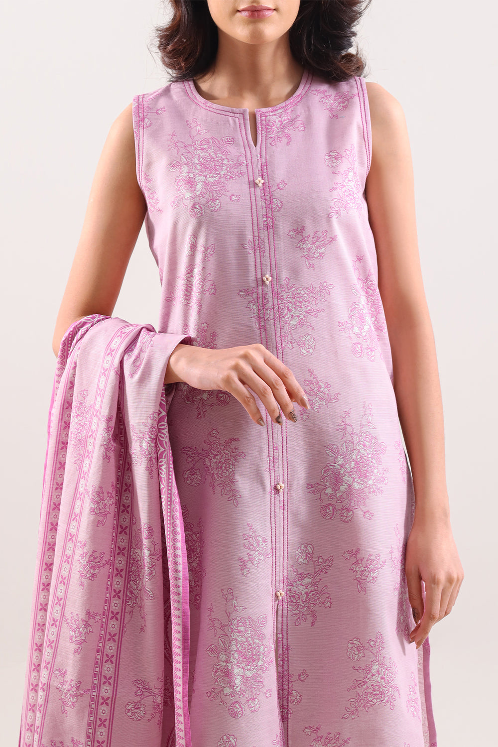 Unstitched Printed Lawn 3 Piece