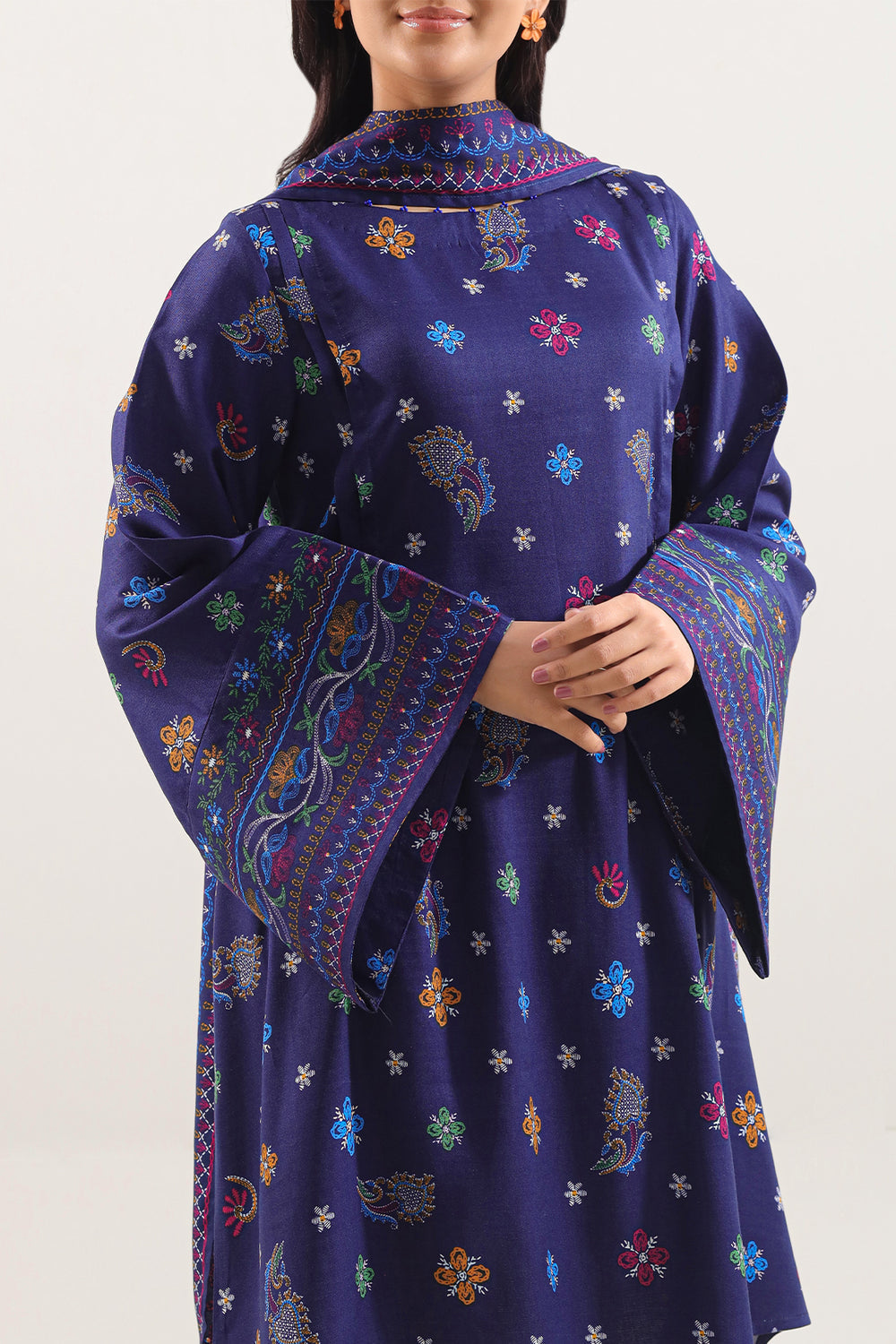 Unstitched Printed Lawn 3 Piece