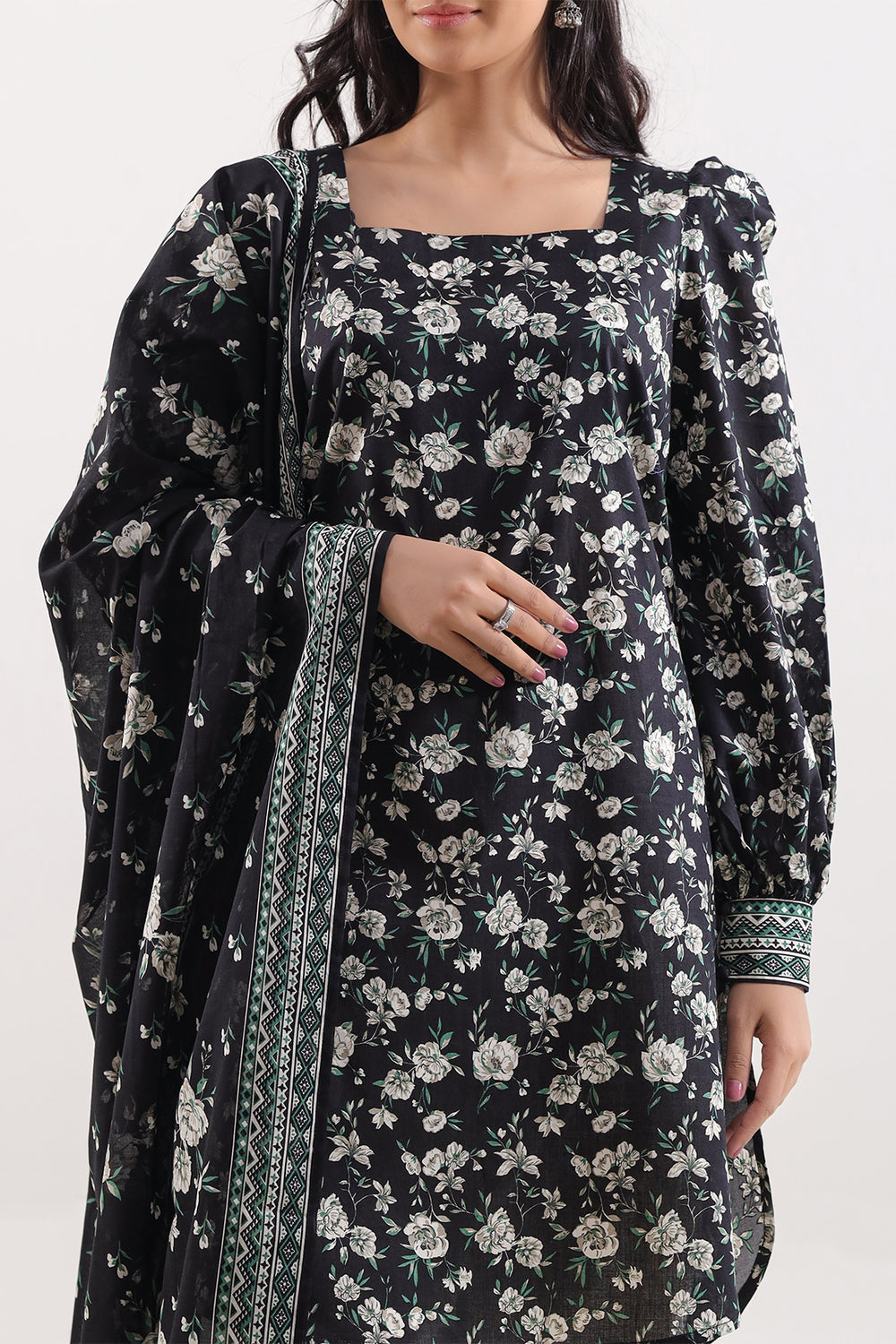 Unstitched Printed Lawn 3 Piece