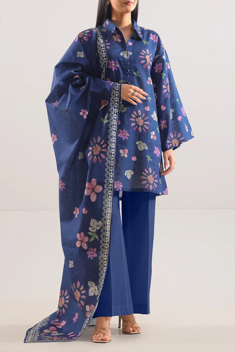 Unstitched Printed Lawn 3 Piece