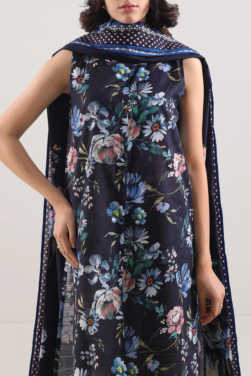 Unstitched Printed Lawn 3 Piece