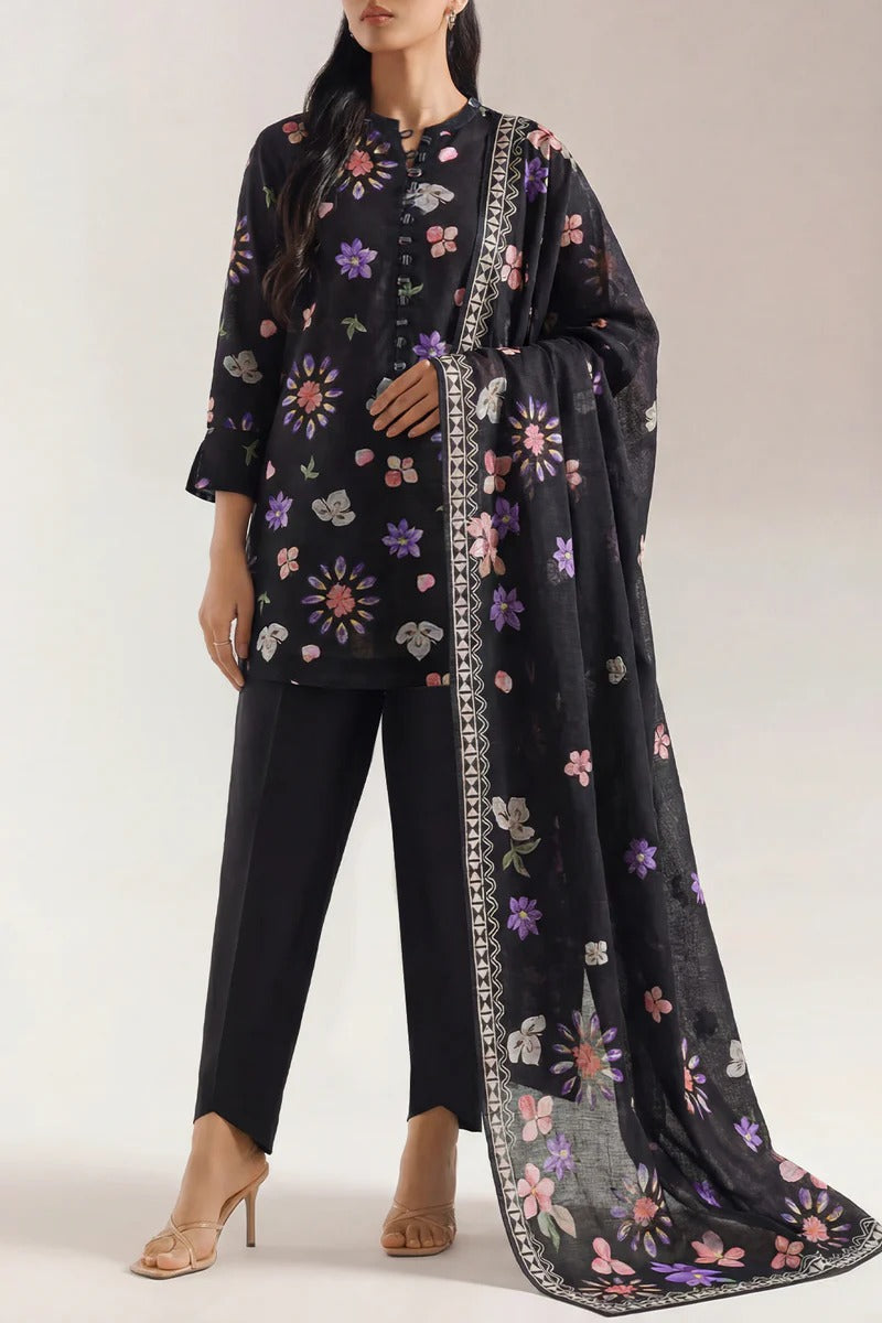 Unstitched Printed Lawn 3 Piece