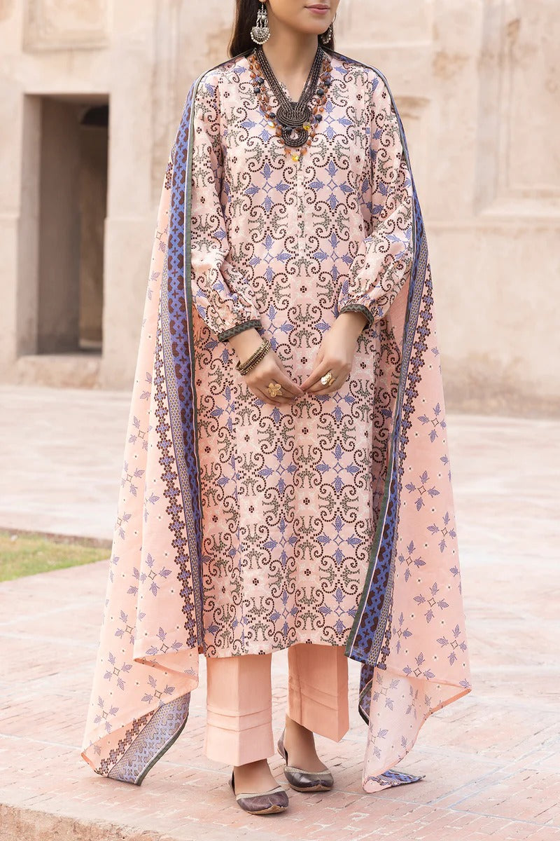 Unstitched Printed Lawn 3 Piece