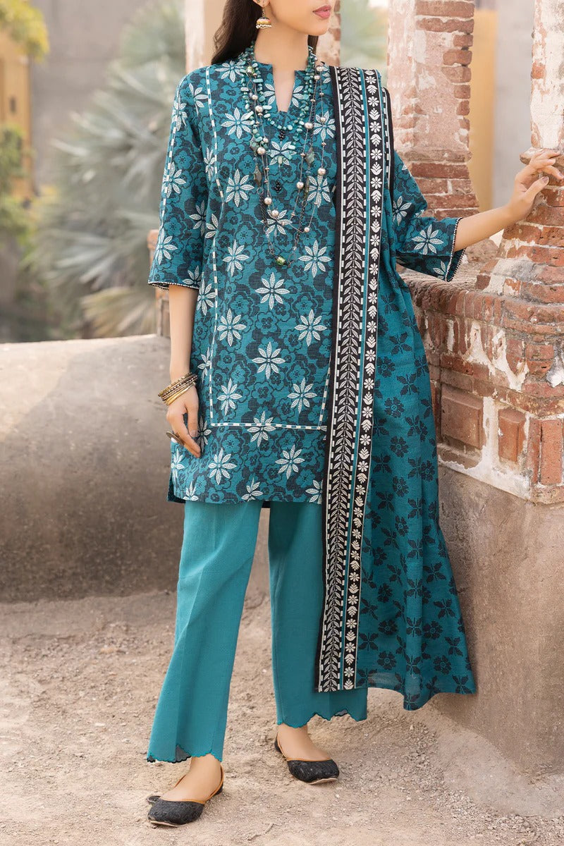 Unstitched Printed Lawn 3 Piece