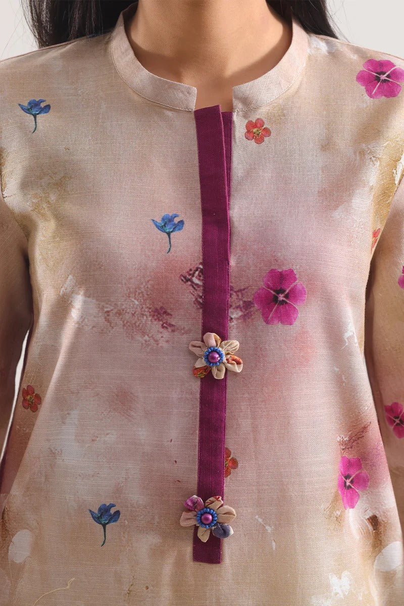 Unstitched Printed Lawn 3 Piece