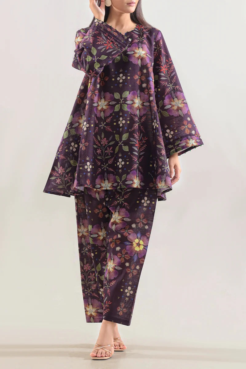 Unstitched Printed Lawn 2 Piece (Shirt/Trouser)