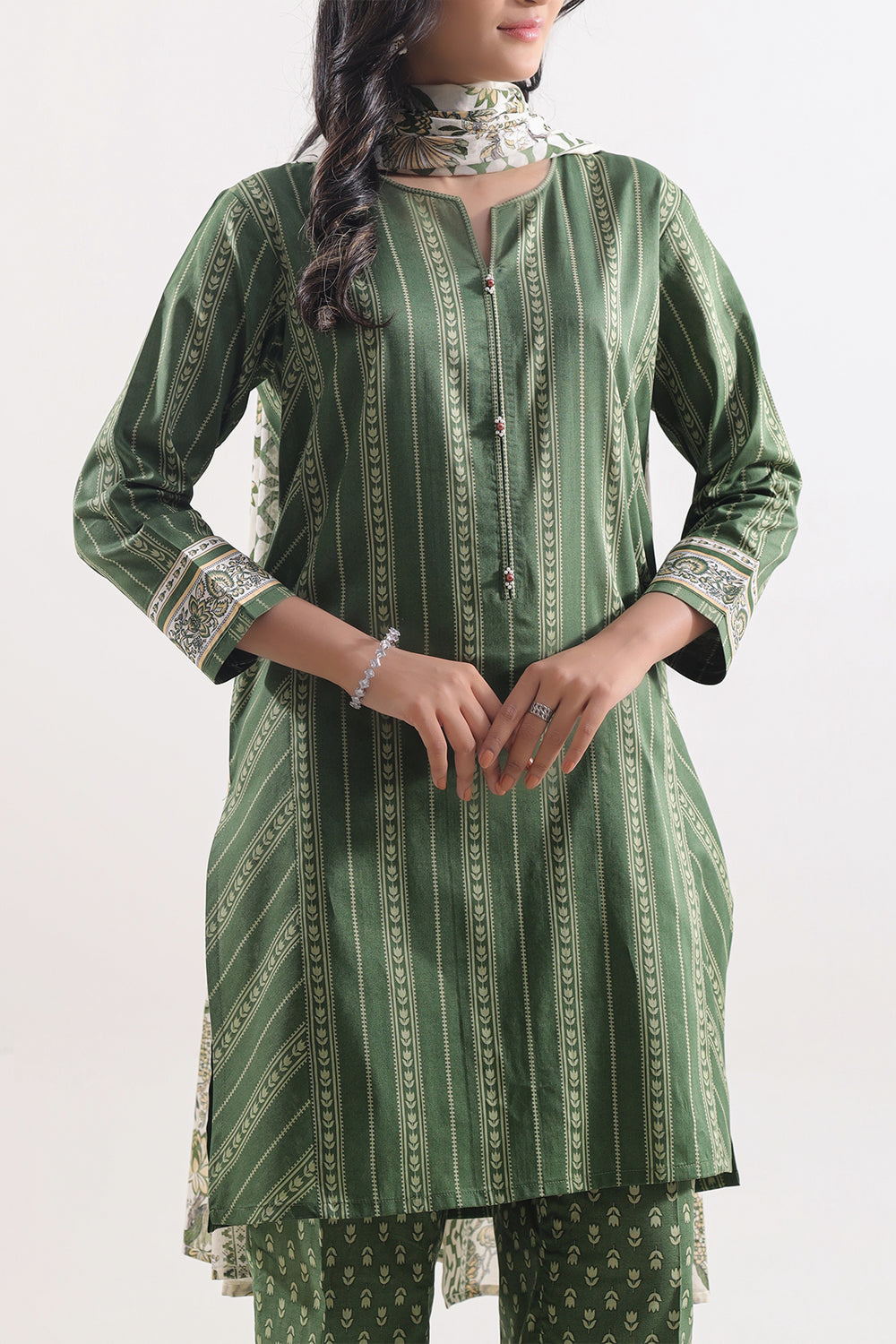 Unstitched Printed Lawn 3 Piece