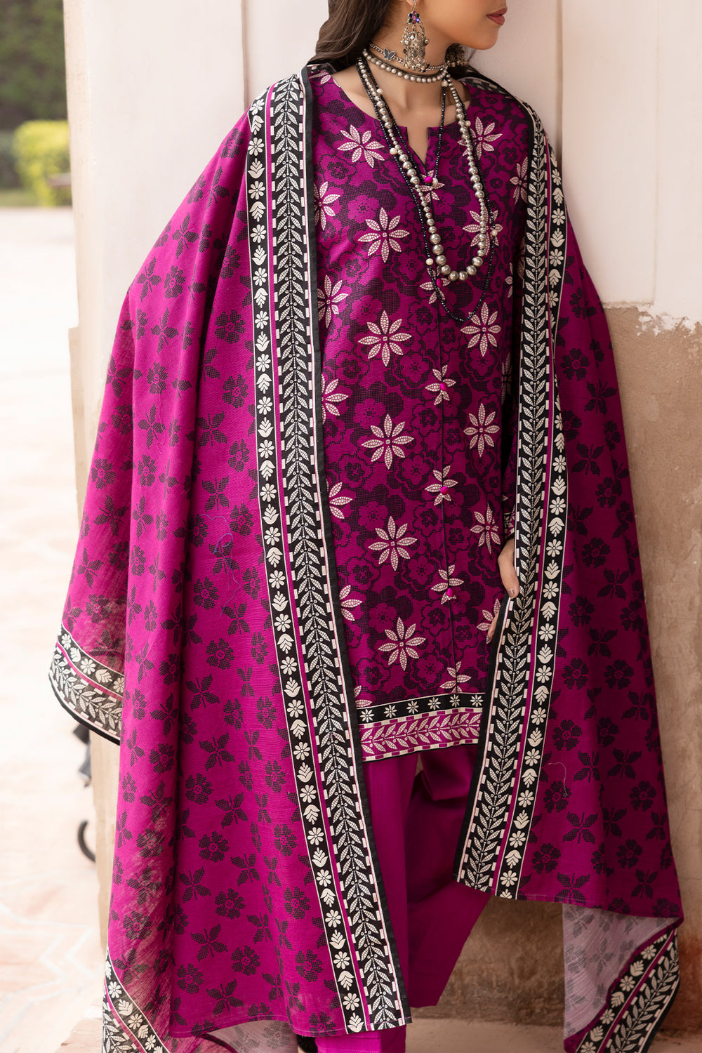 Unstitched Printed Lawn 3 Piece