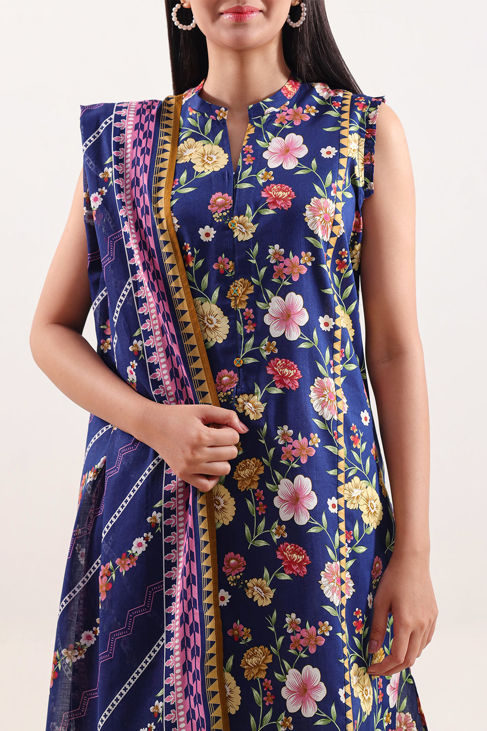 Unstitched Printed Lawn 3 Piece