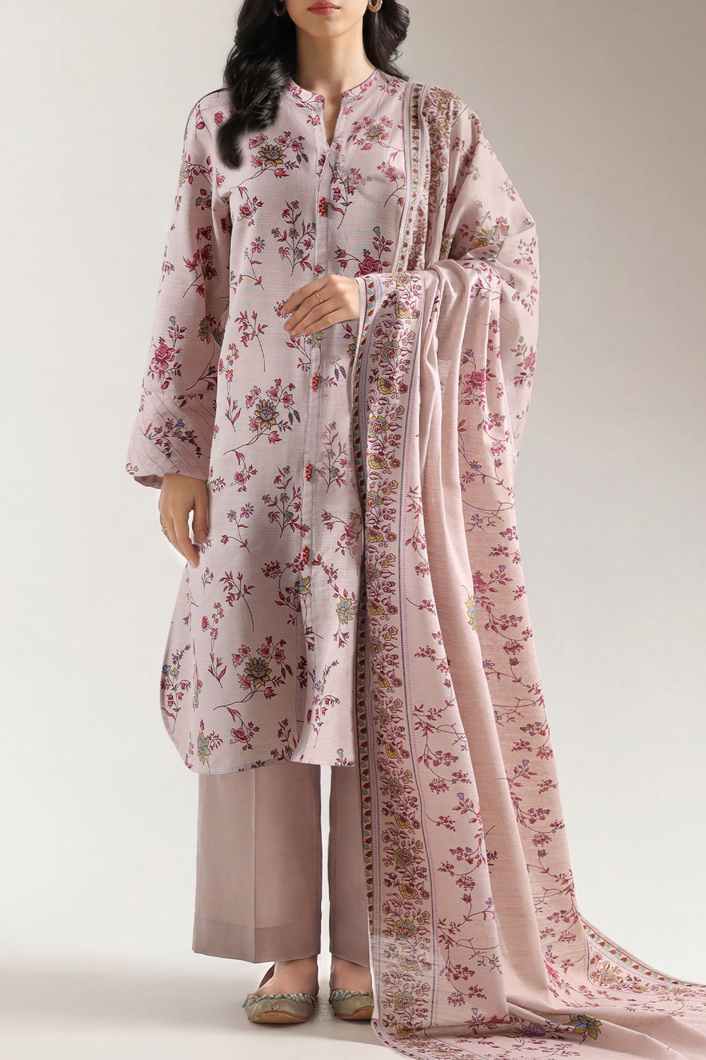 Unstitched Printed Lawn 3 Piece