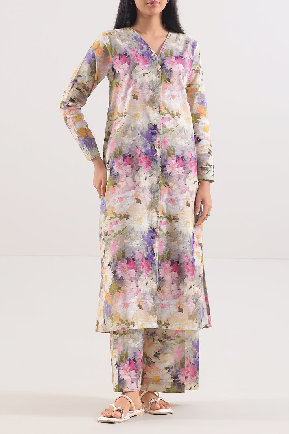 Unstitched Printed Lawn 2 Piece (Shirt/Trouser)